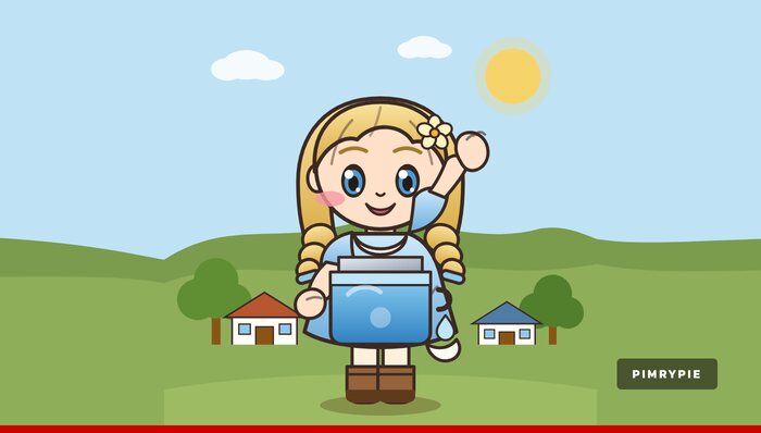 น้ำที่พุงขึ้นมาทำให้ชาวบ้านดีใจที่มีน้ำใช้