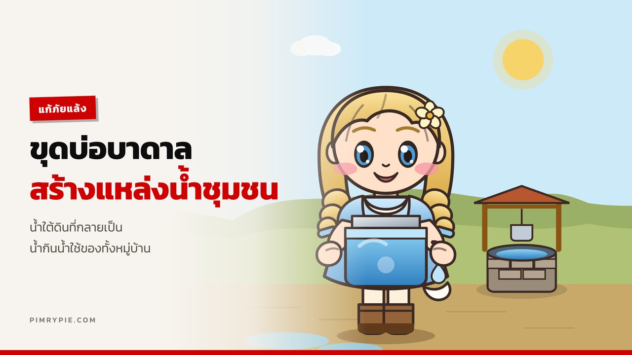 ขุดบ่อบาดาล สร้างแหล่งน้ำชุมชน